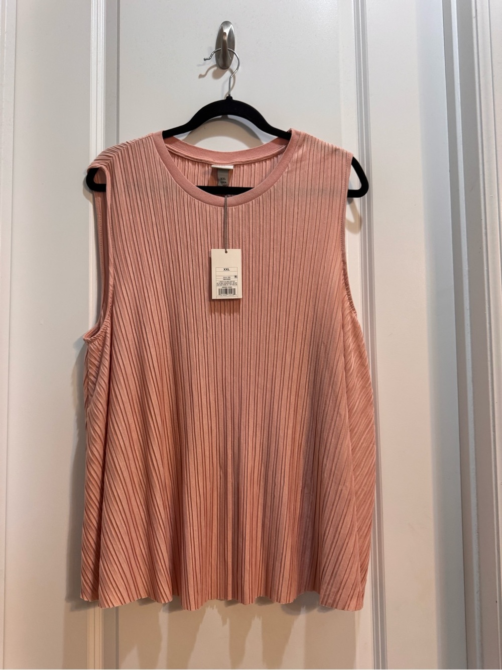 NWT A New Day Pink Electric Pleated Sleeveless Top XXL Armpit To Armpit 25”